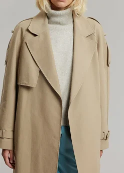 The Frankie Shop Rhodes Trench Coat Natural Clearance