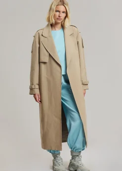 The Frankie Shop Rhodes Trench Coat Natural Clearance