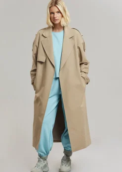 The Frankie Shop Rhodes Trench Coat Natural Clearance