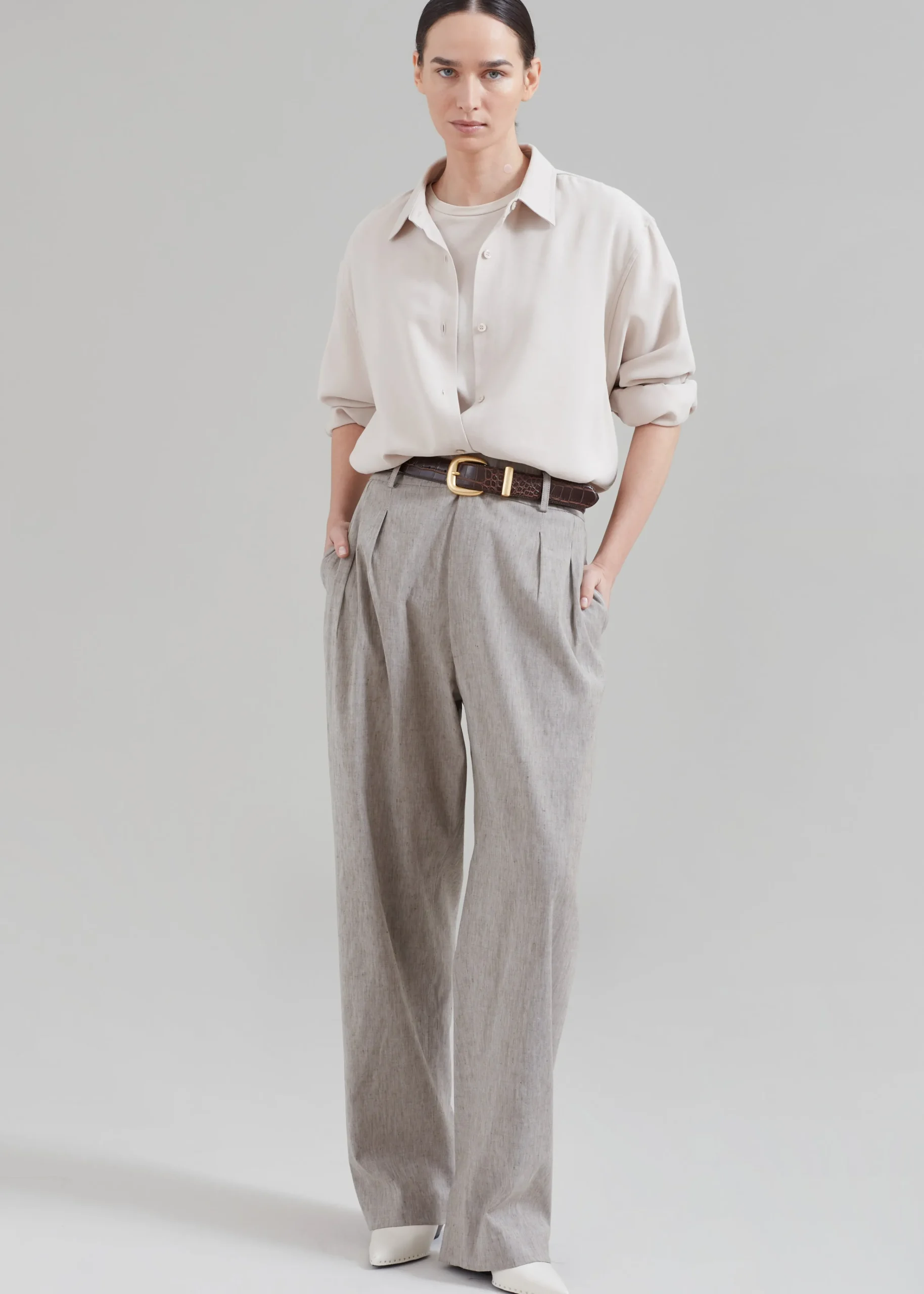 The Frankie Shop Rika Studios Diane Pants Avoine Clearance