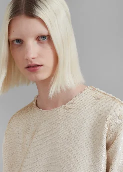 The Frankie Shop Riley Sequins Tee Mini Dress Cream Outlet