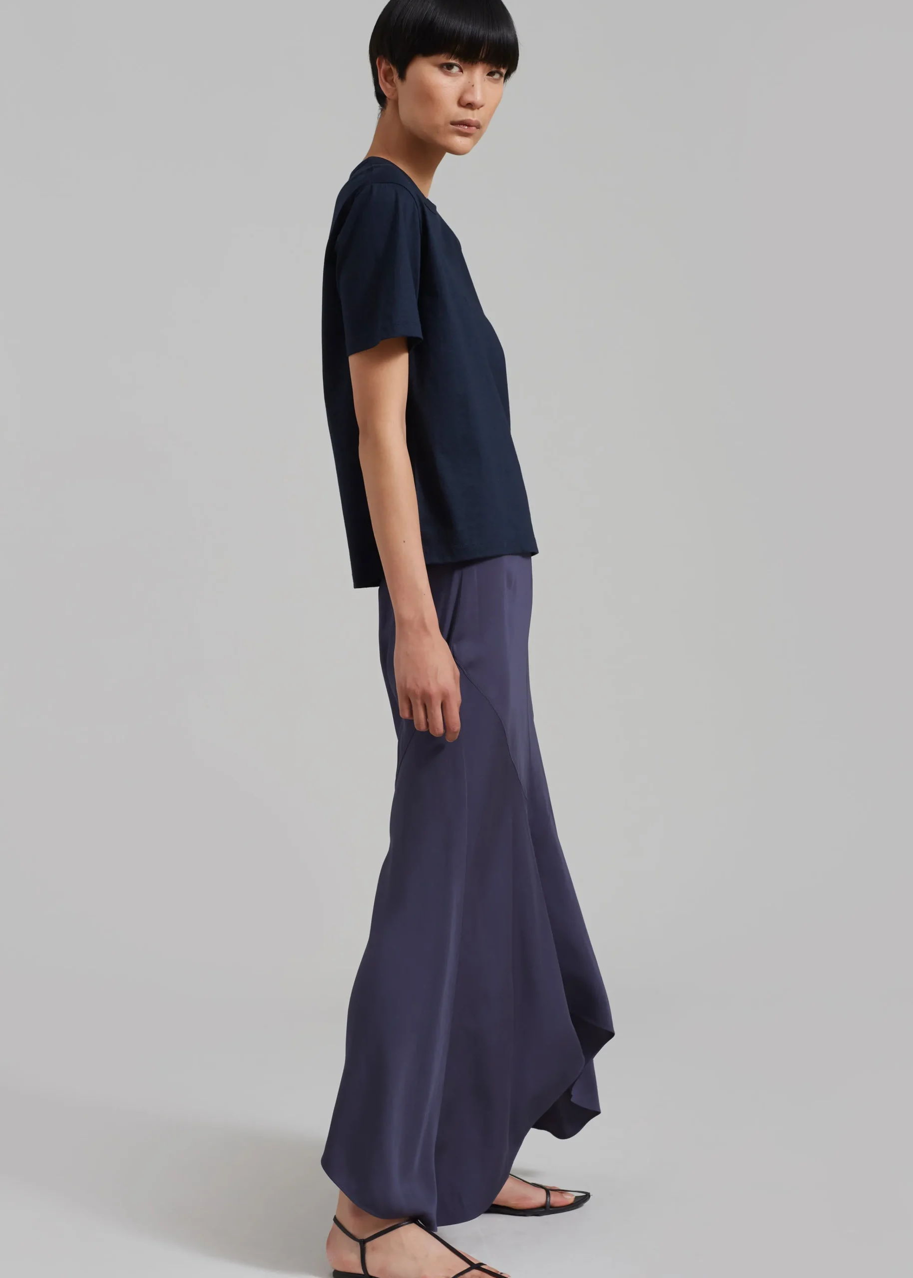 The Frankie Shop Rohe Fluid Panelled Skirt Steel Outlet