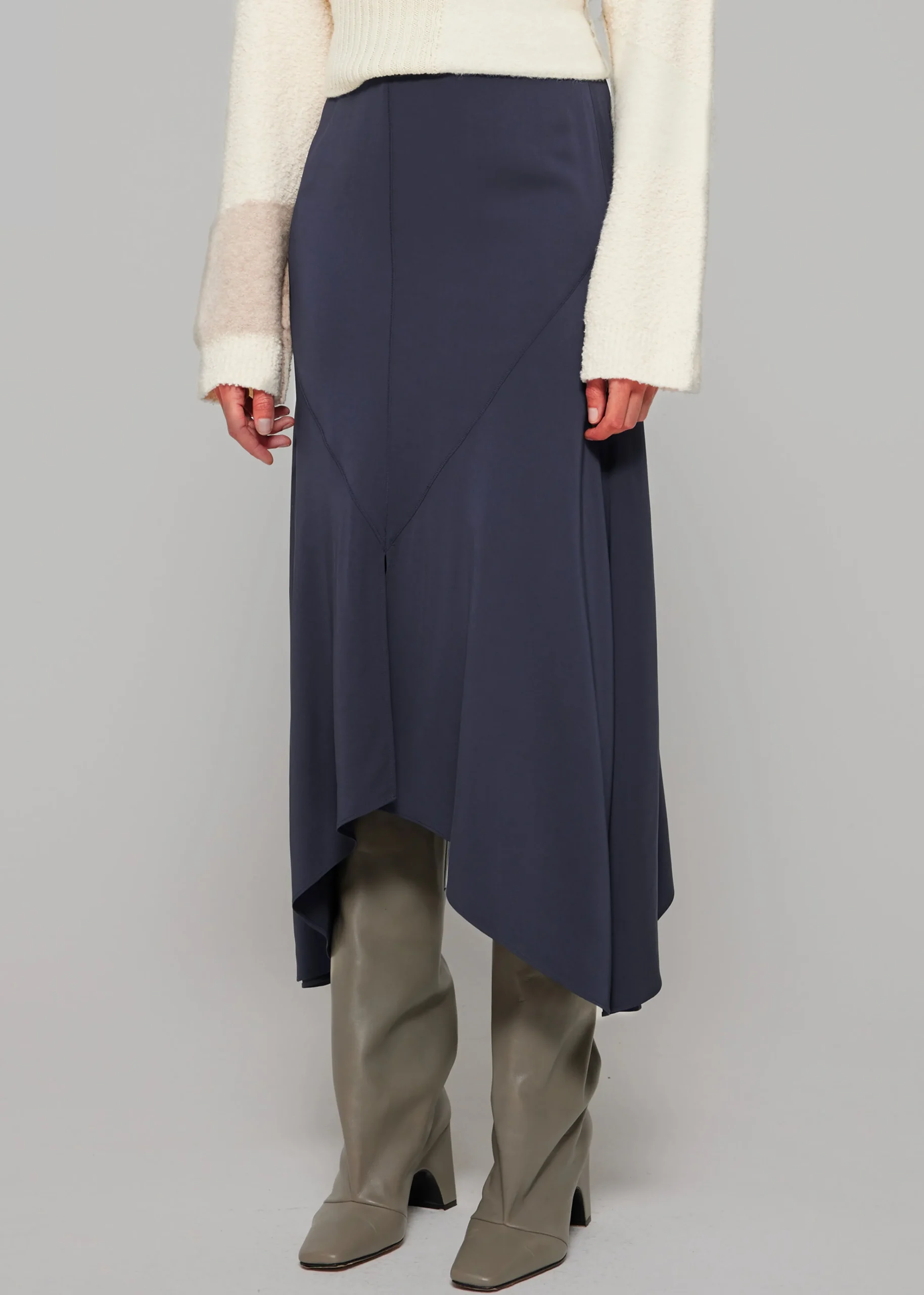 The Frankie Shop Rohe Fluid Panelled Skirt Steel Outlet