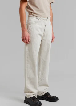 The Frankie Shop Rohe Mozes Trousers Natural Hemp Denim Best