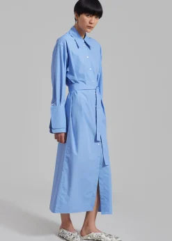The Frankie Shop Rohe Poplin Shirt Dress Serenity