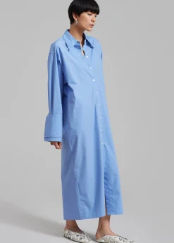 The Frankie Shop Rohe Poplin Shirt Dress Serenity