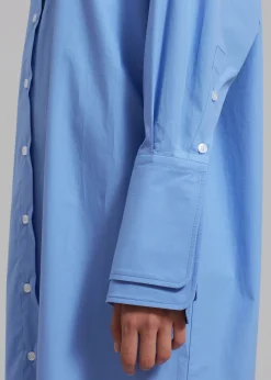 The Frankie Shop Rohe Poplin Shirt Dress Serenity