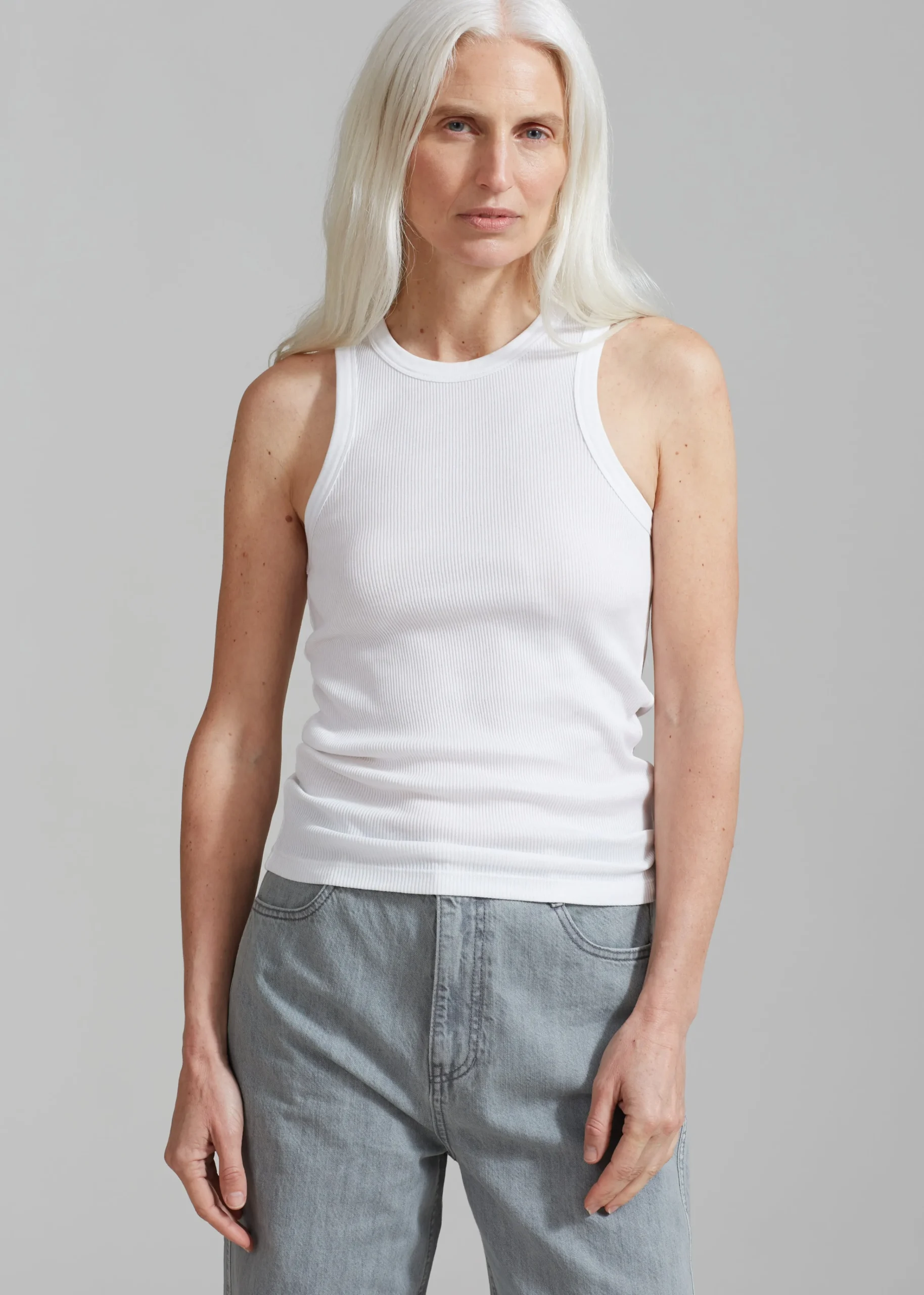The Frankie Shop Rohe Rib Tank Top White Discount