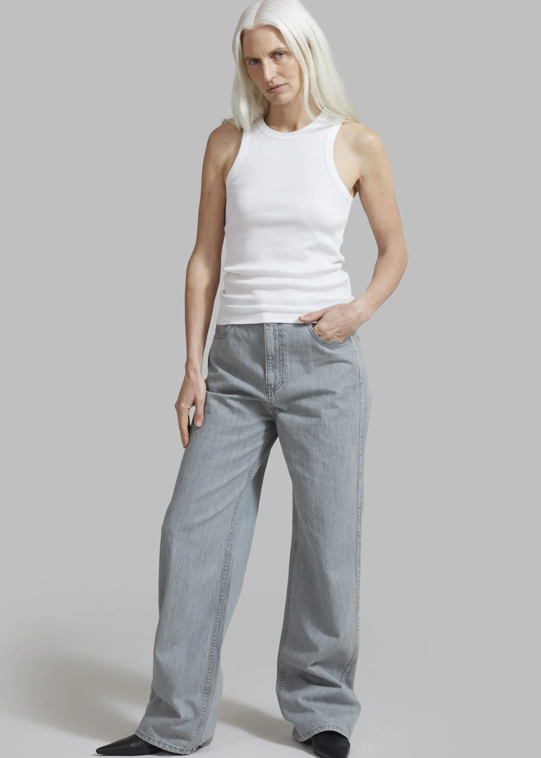 The Frankie Shop Rohe Rib Tank Top White Discount