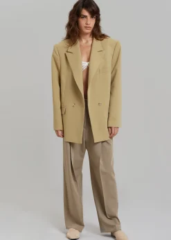 The Frankie Shop Rosali Blazer Khaki