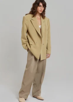 The Frankie Shop Rosali Blazer Khaki