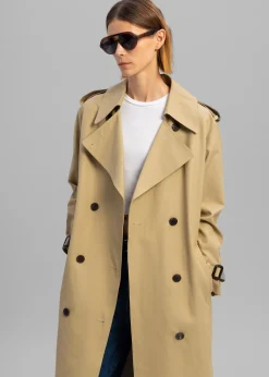 The Frankie Shop Rosanna Trench Coat Beige Best