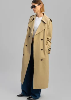 The Frankie Shop Rosanna Trench Coat Beige Best