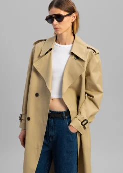The Frankie Shop Rosanna Trench Coat Beige Best