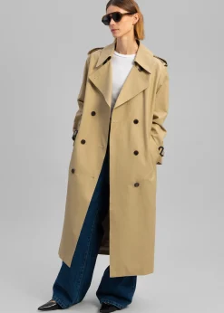 The Frankie Shop Rosanna Trench Coat Beige Best
