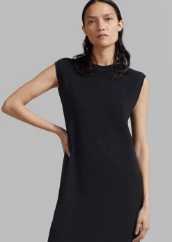 The Frankie Shop Rosie Knit Dress Black Best