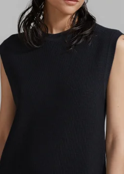 The Frankie Shop Rosie Knit Dress Black Best