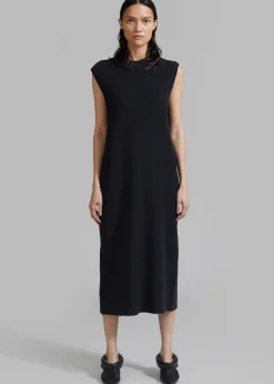 The Frankie Shop Rosie Knit Dress Black Best