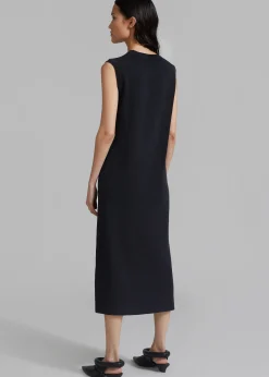 The Frankie Shop Rosie Knit Dress Black Best