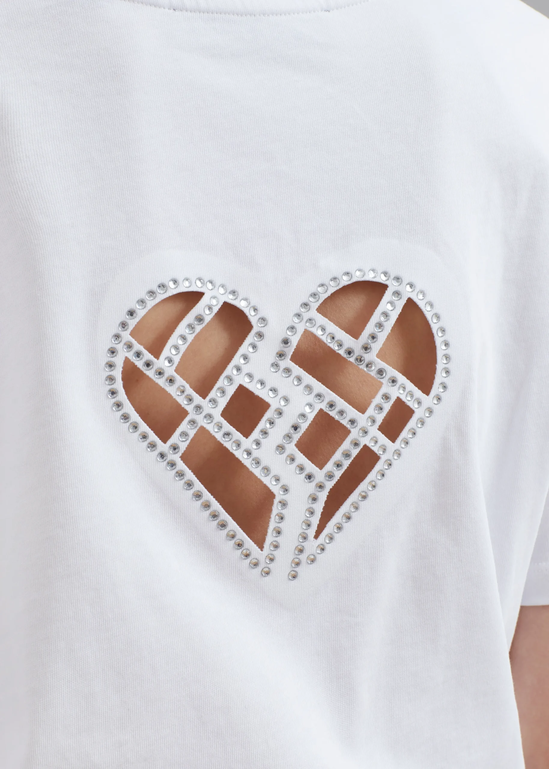 The Frankie Shop Rotate Boxy Lasercut T-Shirt Bright White New