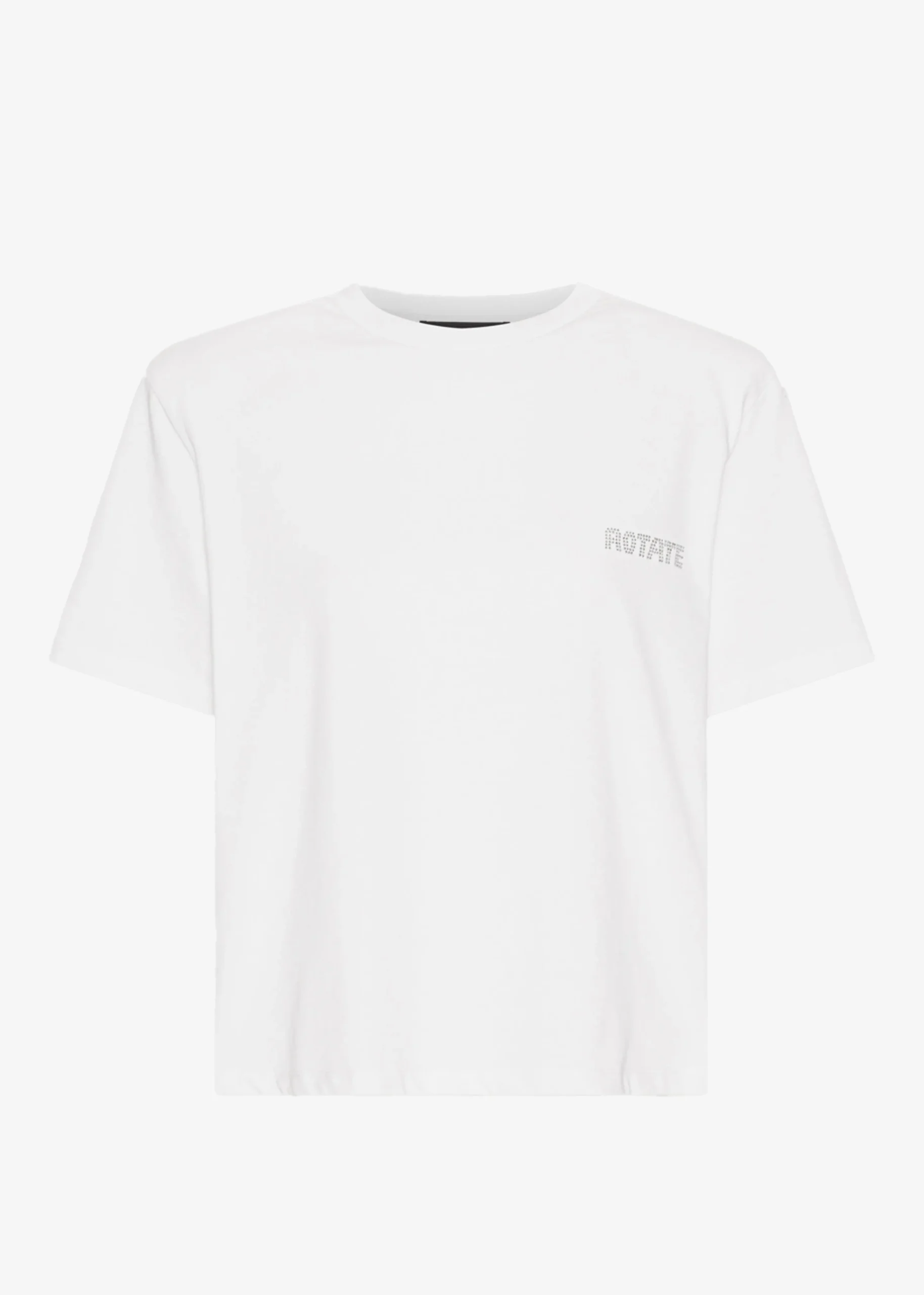 The Frankie Shop Rotate Boxy Lasercut T-Shirt Bright White New
