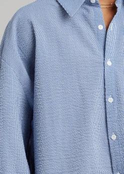 The Frankie Shop Saas Shirt Blue Discount