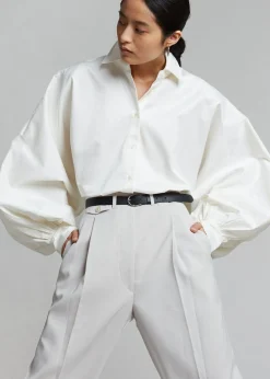 The Frankie Shop Sabi Blouse Ivory Hot