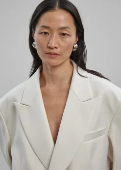The Frankie Shop Sadie Oversized Double Breasted Blazer Cream Best