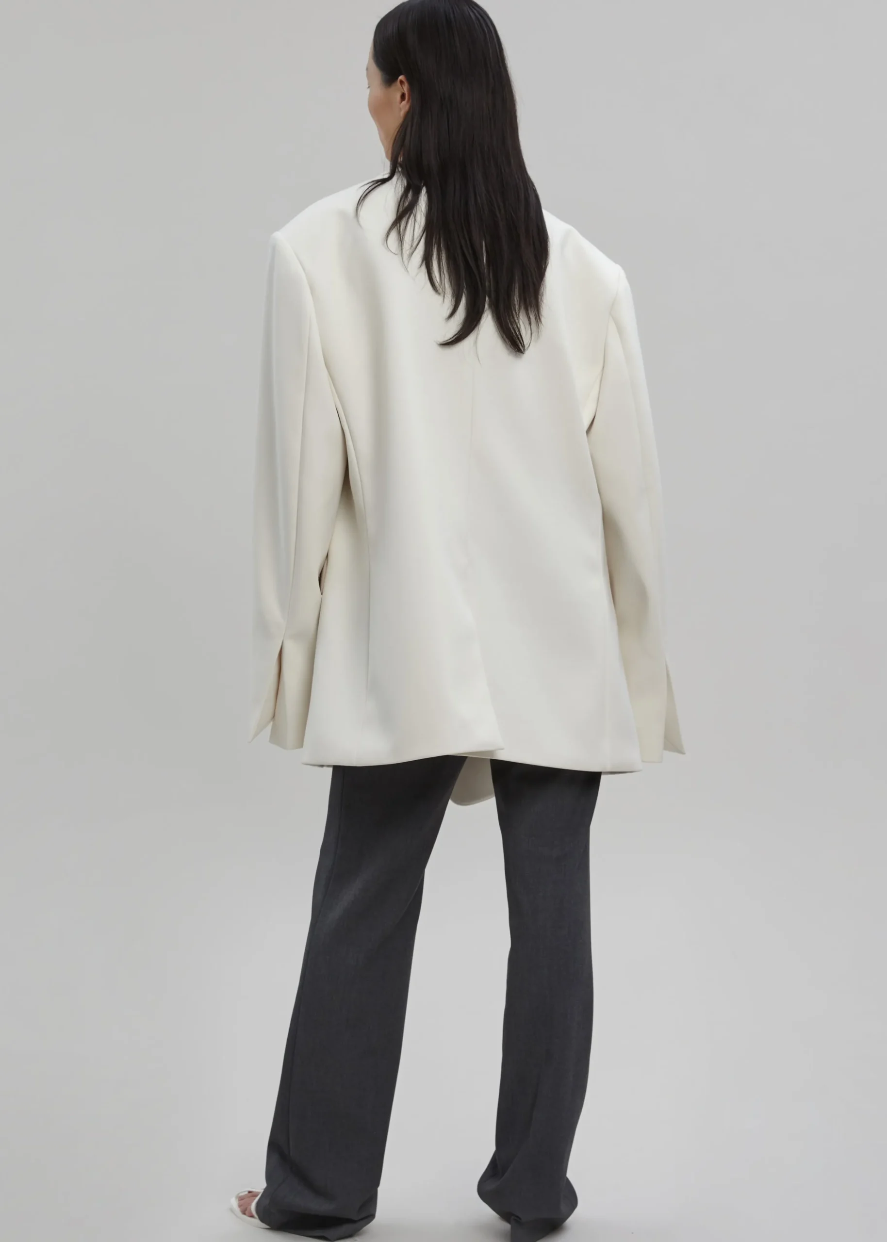 The Frankie Shop Sadie Oversized Double Breasted Blazer Cream Best