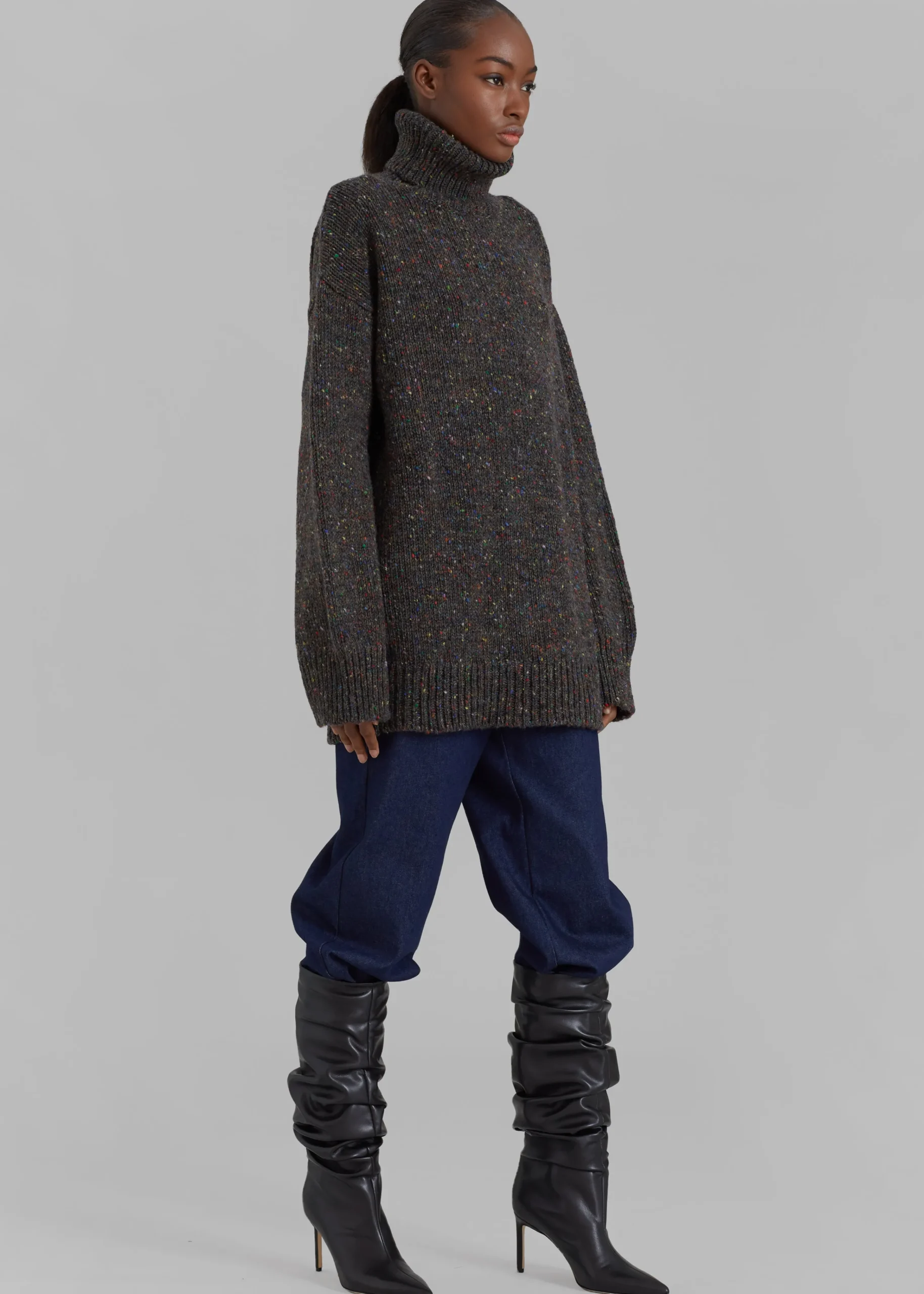 The Frankie Shop Saks Potts Camilla Sweater Speckled Grey Online
