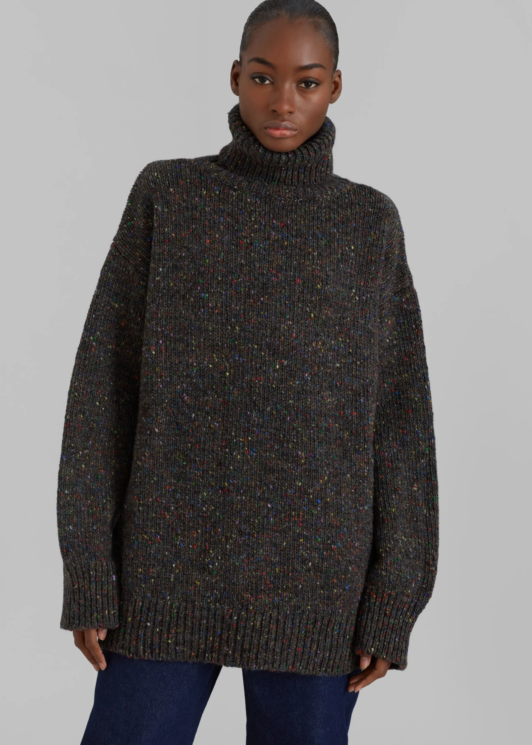 The Frankie Shop Saks Potts Camilla Sweater Speckled Grey Online