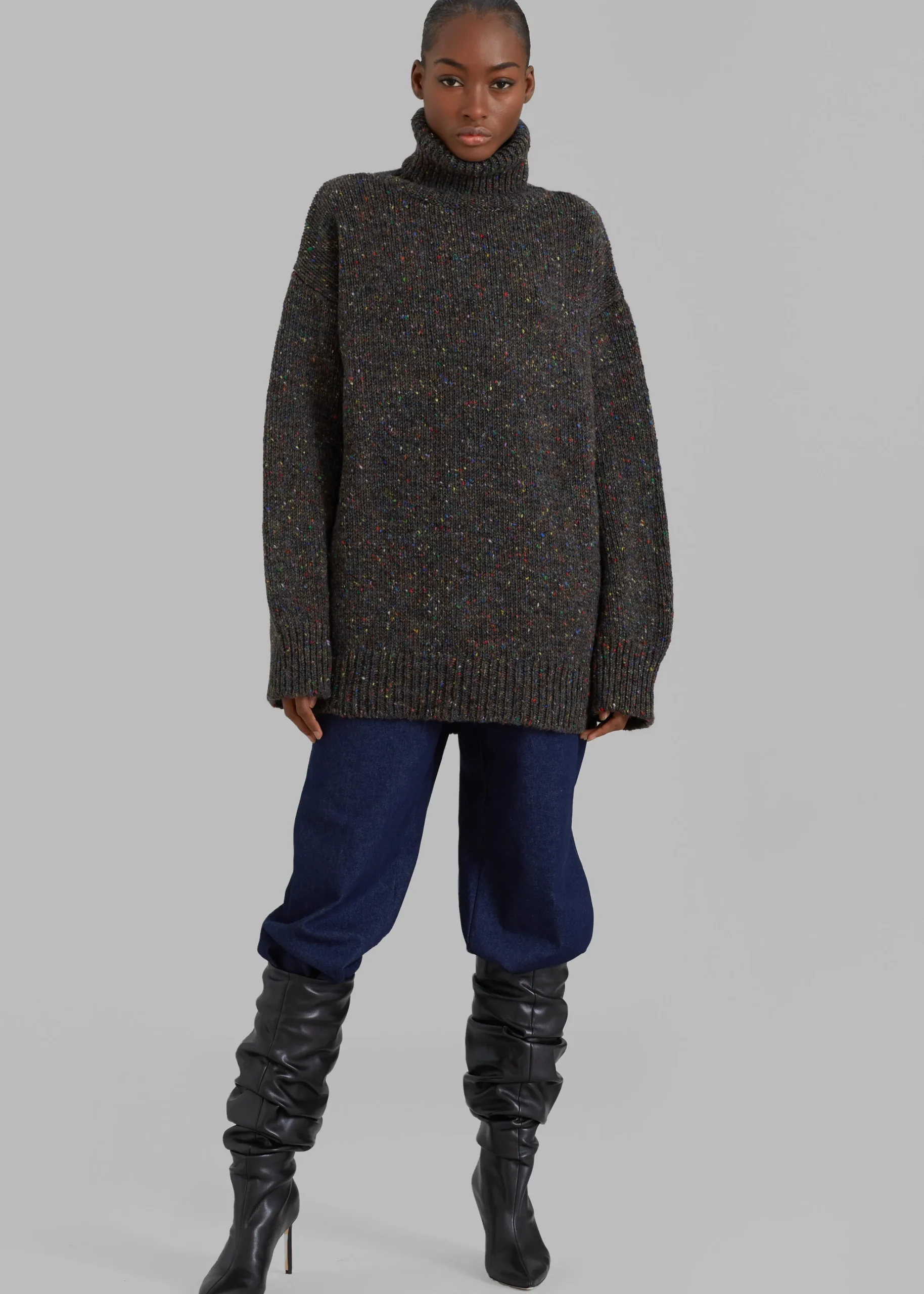 The Frankie Shop Saks Potts Camilla Sweater Speckled Grey Online