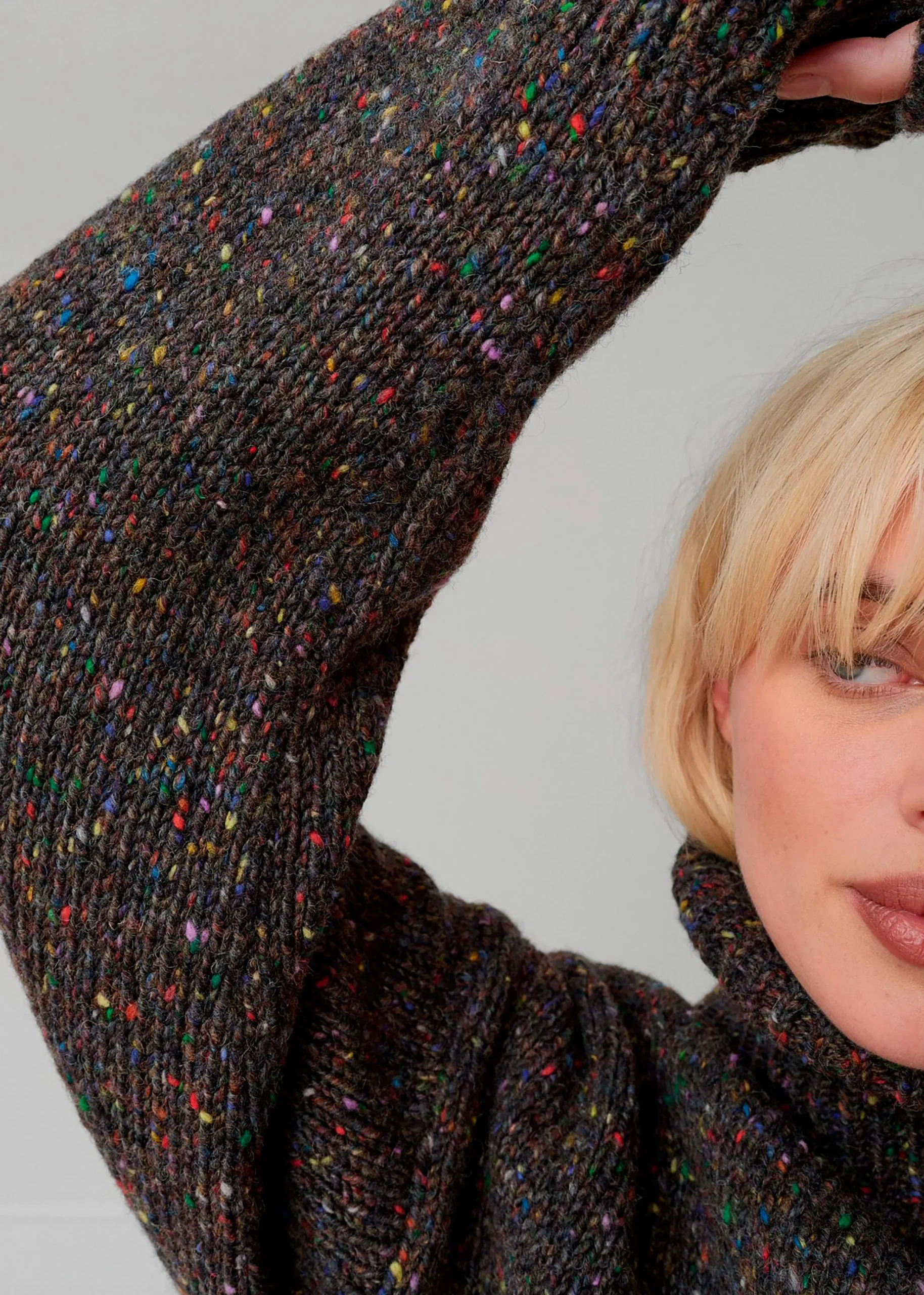 The Frankie Shop Saks Potts Camilla Sweater Speckled Grey Online