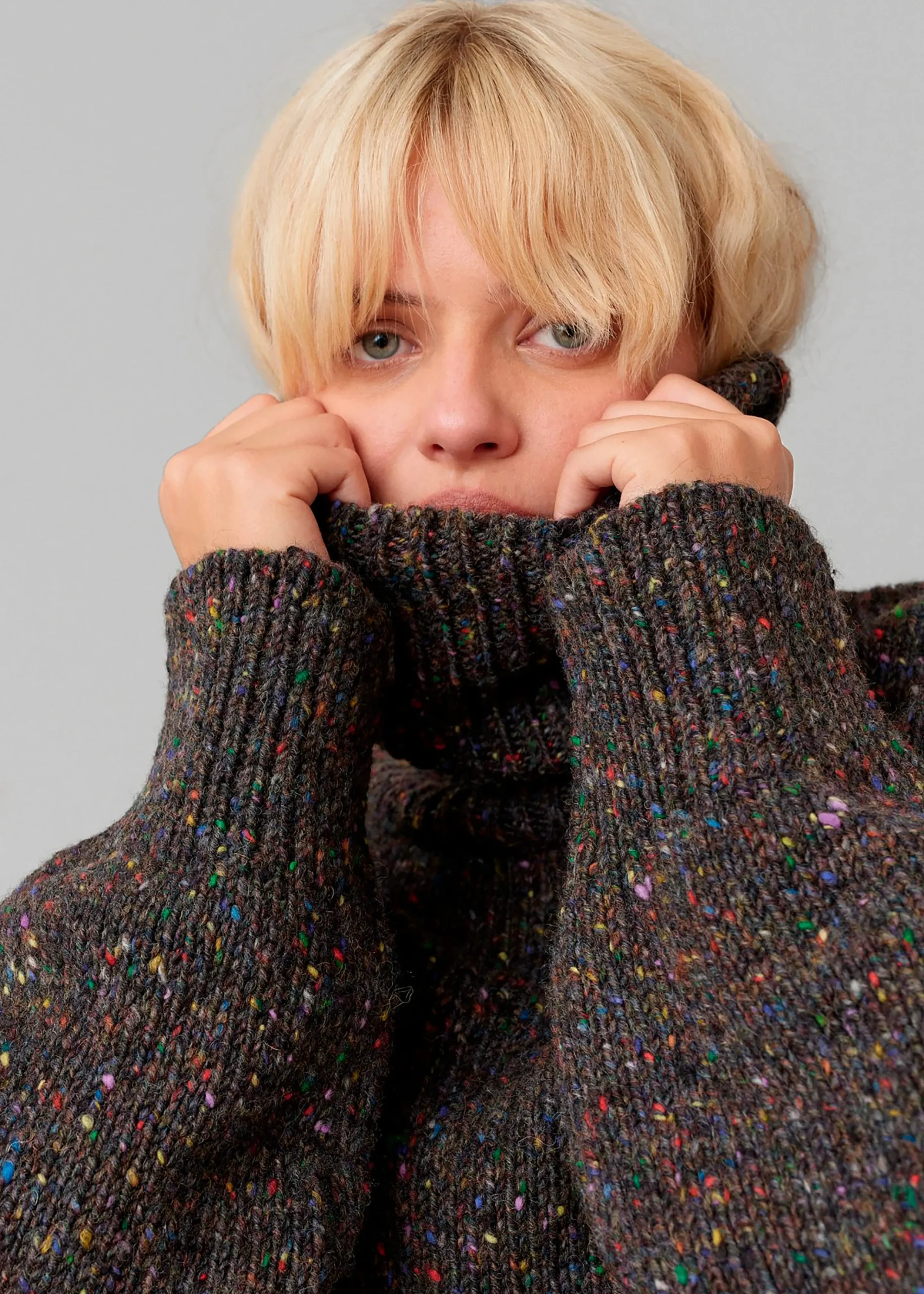 The Frankie Shop Saks Potts Camilla Sweater Speckled Grey Online