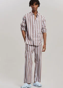 The Frankie Shop Samsoe & Samsoe Marley Shirt Brown Stripe Best