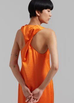 The Frankie Shop Samsoe Samsoe Ellie Dress Russet Orange Hot