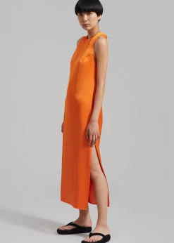 The Frankie Shop Samsoe Samsoe Ellie Dress Russet Orange Hot