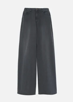 The Frankie Shop Sasha Wide Leg Jeans Dark Grey
