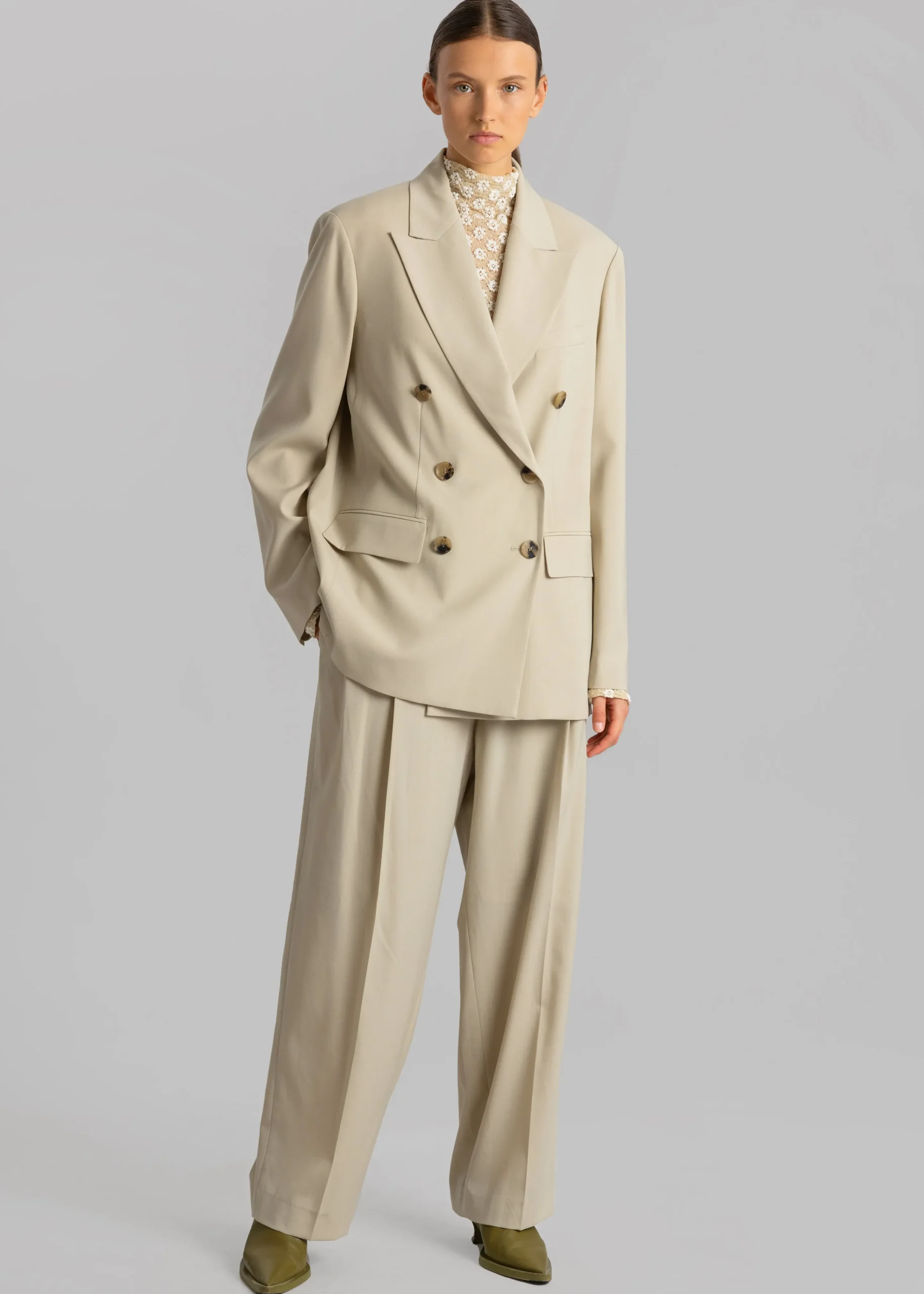 The Frankie Shop Sefa Blazer Beige Online