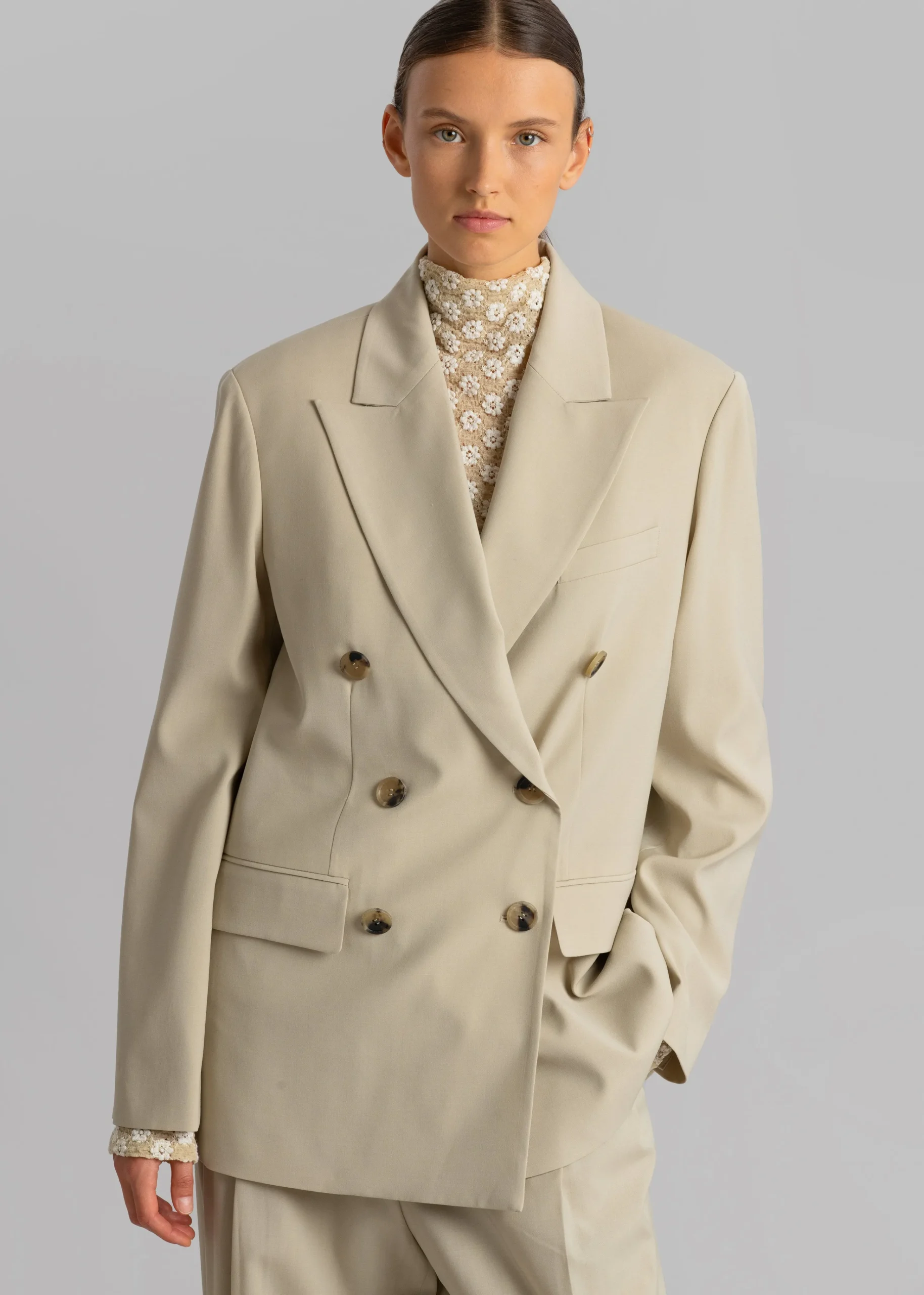 The Frankie Shop Sefa Blazer Beige Online