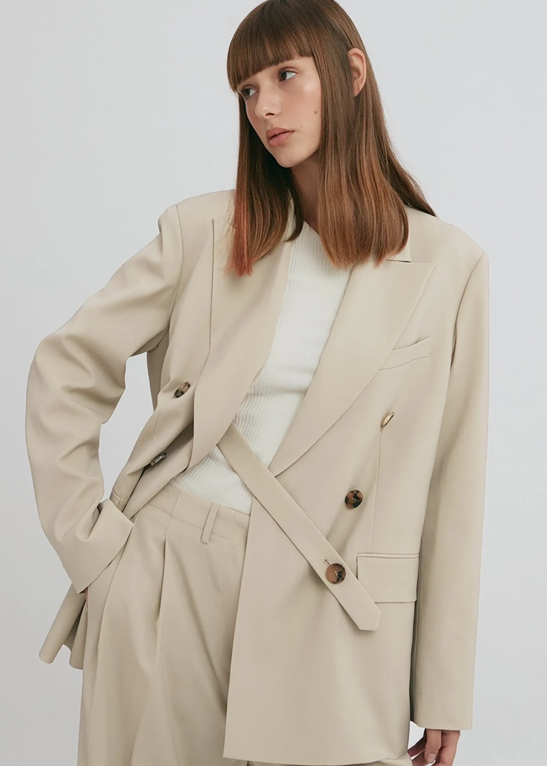 The Frankie Shop Sefa Blazer Beige Online