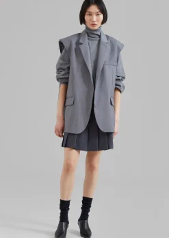 The Frankie Shop Senol Blazer Vest Grey Discount