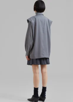 The Frankie Shop Senol Blazer Vest Grey Discount