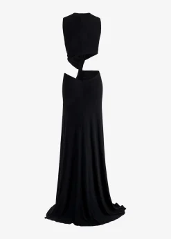 The Frankie Shop Sid Neigum Triple Loop Knit Dress Black Online