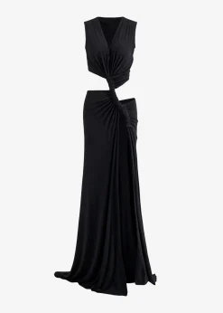 The Frankie Shop Sid Neigum Triple Loop Knit Dress Black Online