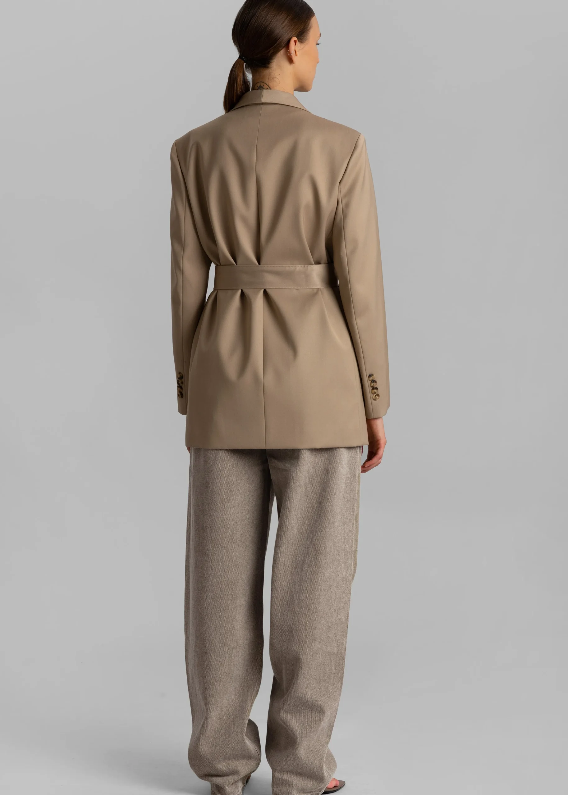 The Frankie Shop Sidonie Blazer Taupe