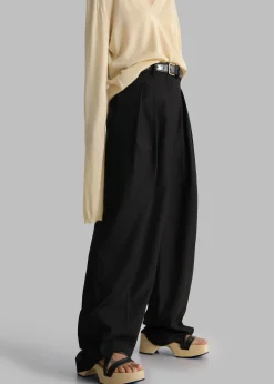 The Frankie Shop Sion Pintuck Trousers Black Sale