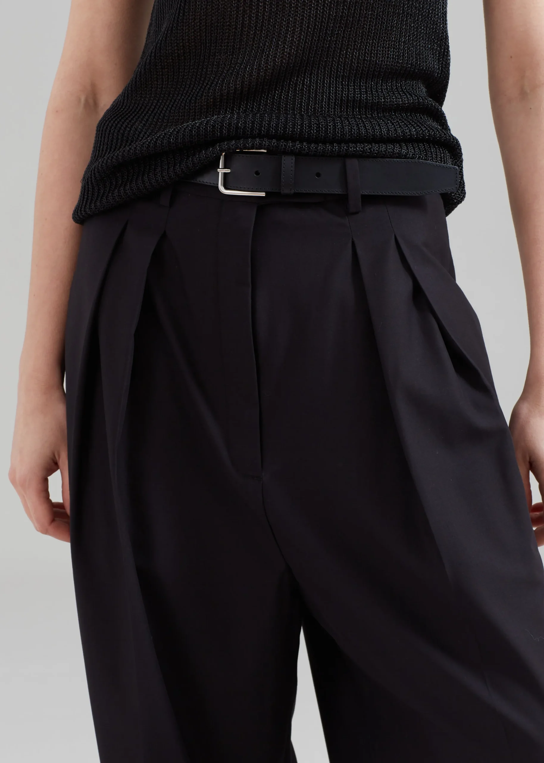 The Frankie Shop Sion Pintuck Trousers Black Sale
