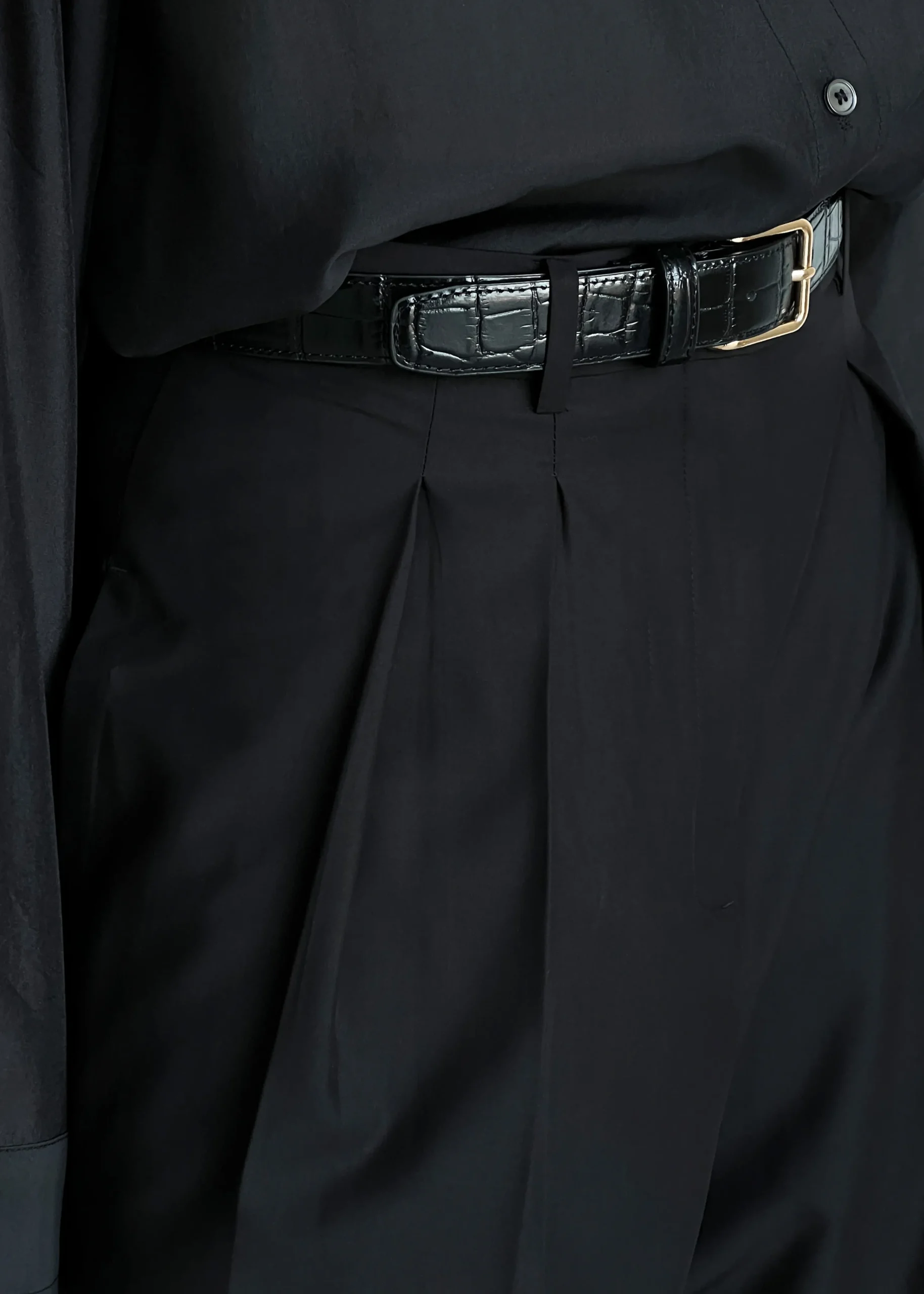 The Frankie Shop Sion Pintuck Trousers Black Sale