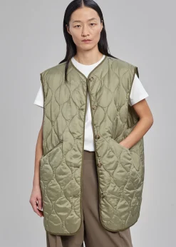 The Frankie Shop Skive Double Layer Parka Olive Hot